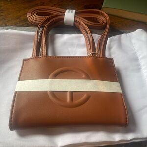 NWT Telfar small tan crossbody